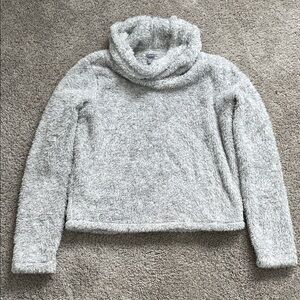 Aerie Soft Gray Cowl Neck Sweater Size Small